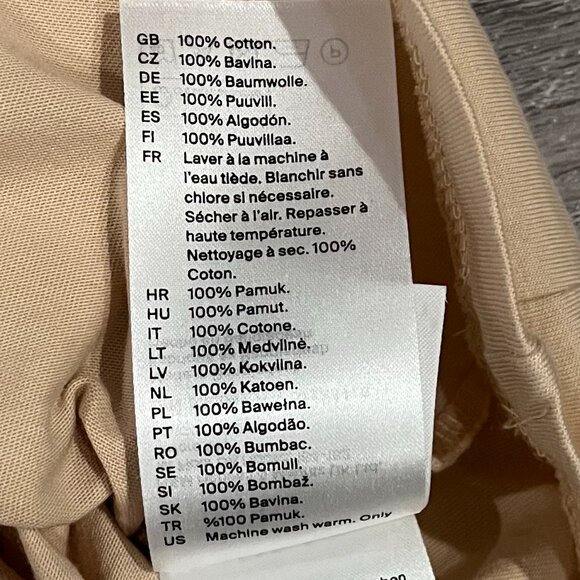 COS 24/7 Regular T-Shirt Beige Size S - Picture 4 of 4